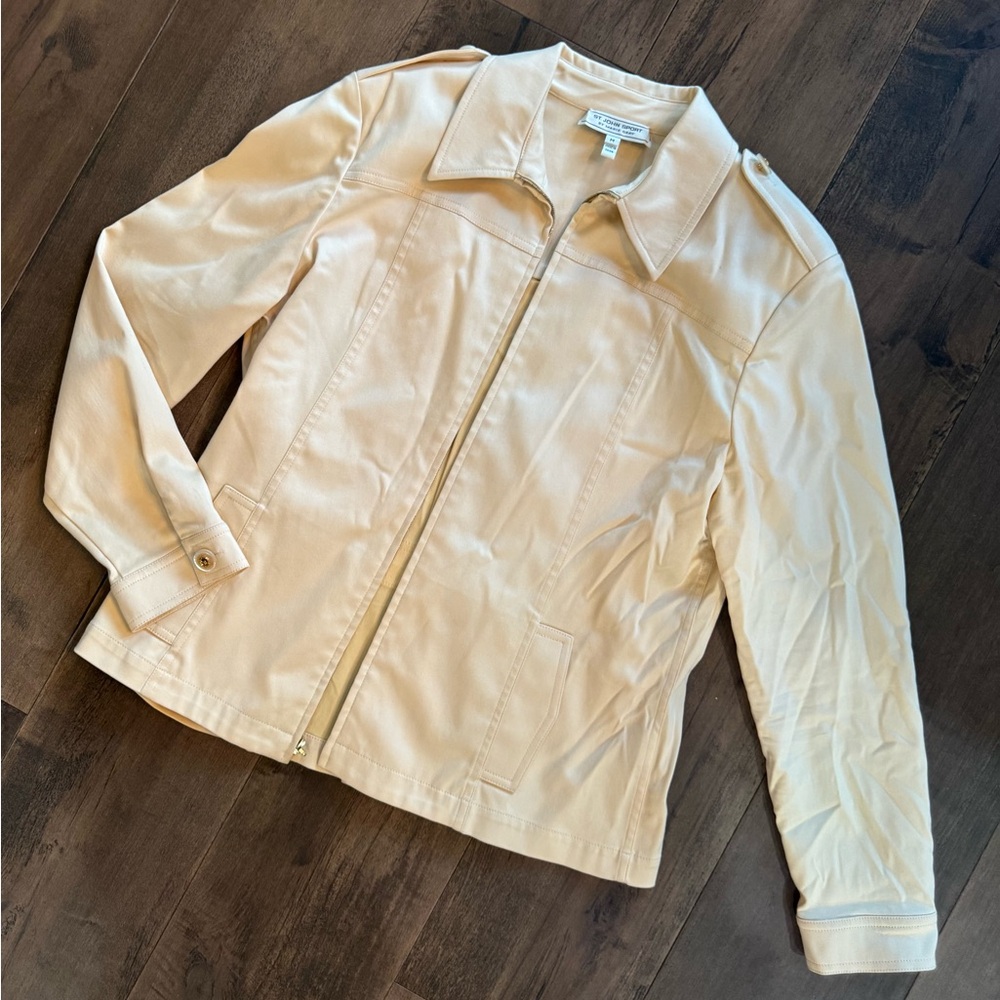 St John Sport khaki Zip-Front Jacket